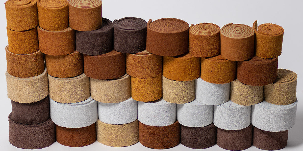 Suede leather strips fabric is a soft strip for craft projects