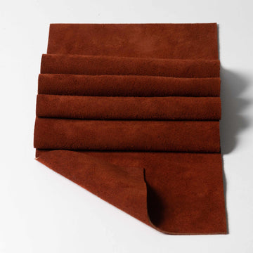Rust Suede Leather Panels. Easy to cut and sew