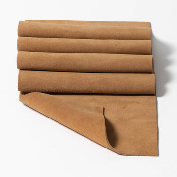 Tan Suede Leather Panels so you don;'t have to buy the whole hide. Easy to sew and cut