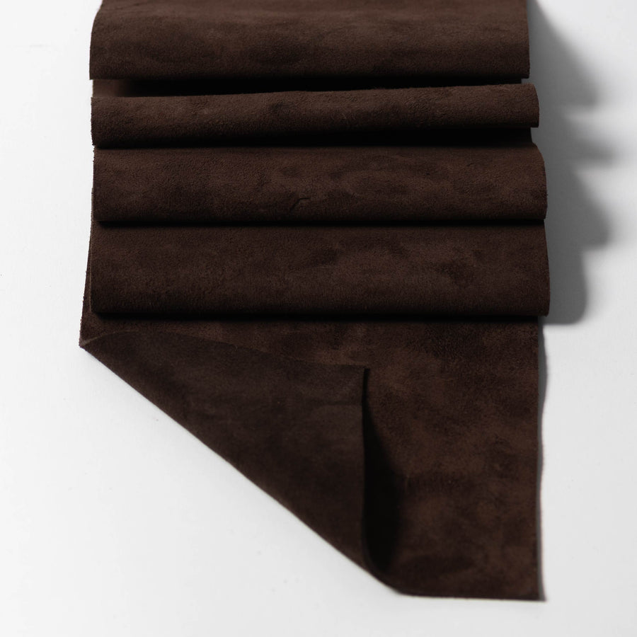 Dark Brown Suede Leather Panels. Easy to cut and sew