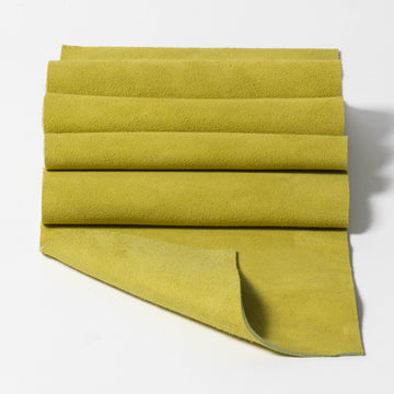 Lime Suede Leather Panels. Easy to cut and sew