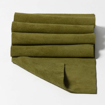 Loden Suede Leather Panels. Easy to cut and sew