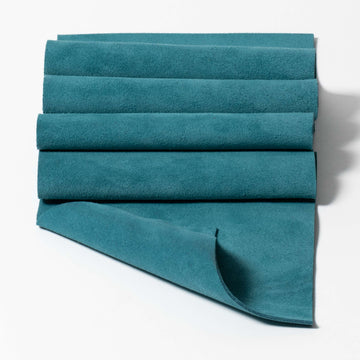 Teal Suede Leather Panels. Easy to cut and sew