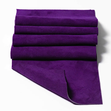 Purple Suede Leather Panels so you don;'t have to buy the whole hide. Easy to sew and cut.