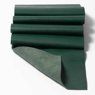 Forest Green Top Grain Leather Panel Pieces 3-3.5oz.