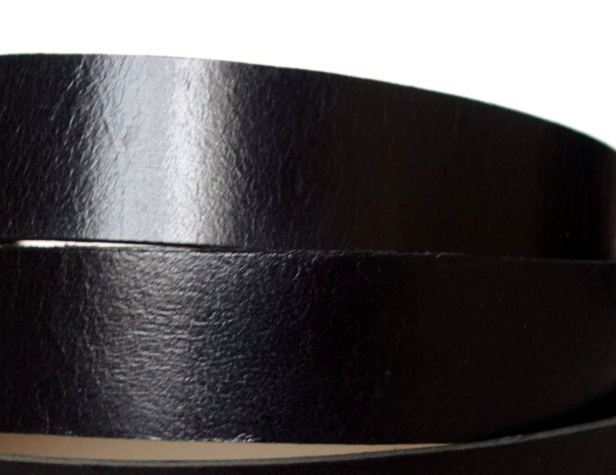 Water Buffalo Leather Strips Black For Belts Dog Collars Hat Bands Purse Straps Choose your width 48 inches long