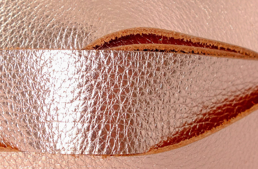 Rose Gold Metallic Leather Strips