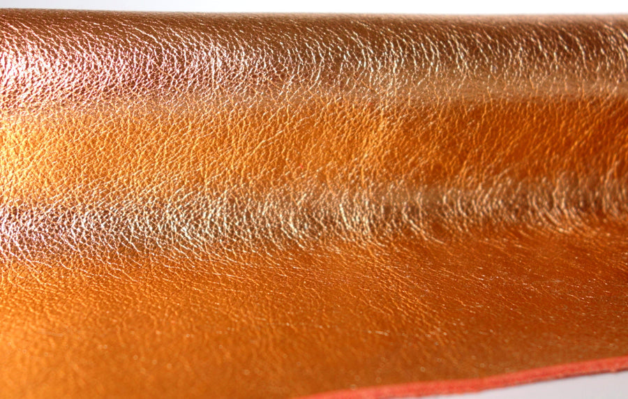 Copper Metallic Leather Pieces