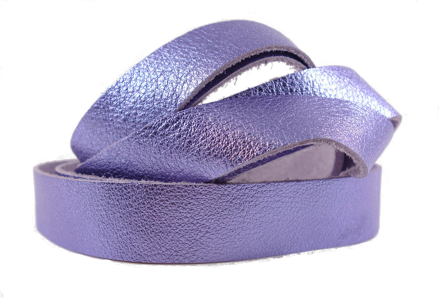 Lavender Metallic Leather Strips